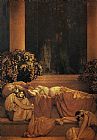 Maxfield Parrish Sleeping Beauty painting